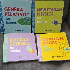 Baby Science Board Book Set in Blue, Yellow, Purple, and Green